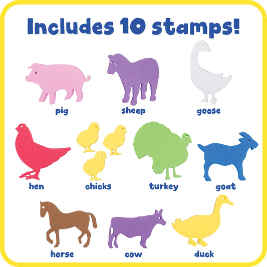 giant stampers farm animals set of 10 - PT01