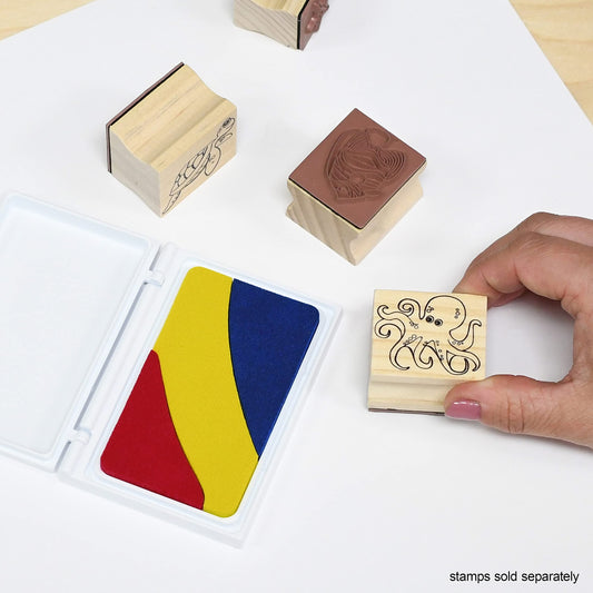 ready 2 learn washable stamp pad red yellow and blue - PT01