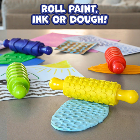 paint dough texture rollers set of 4 imagine - PT01