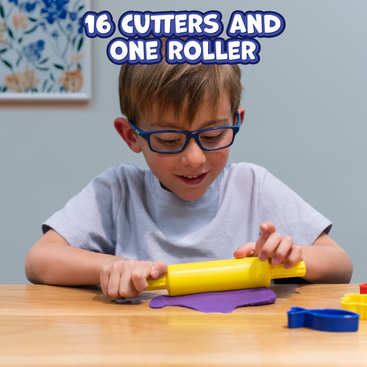 Dough Roller & Cutters - Set of 17