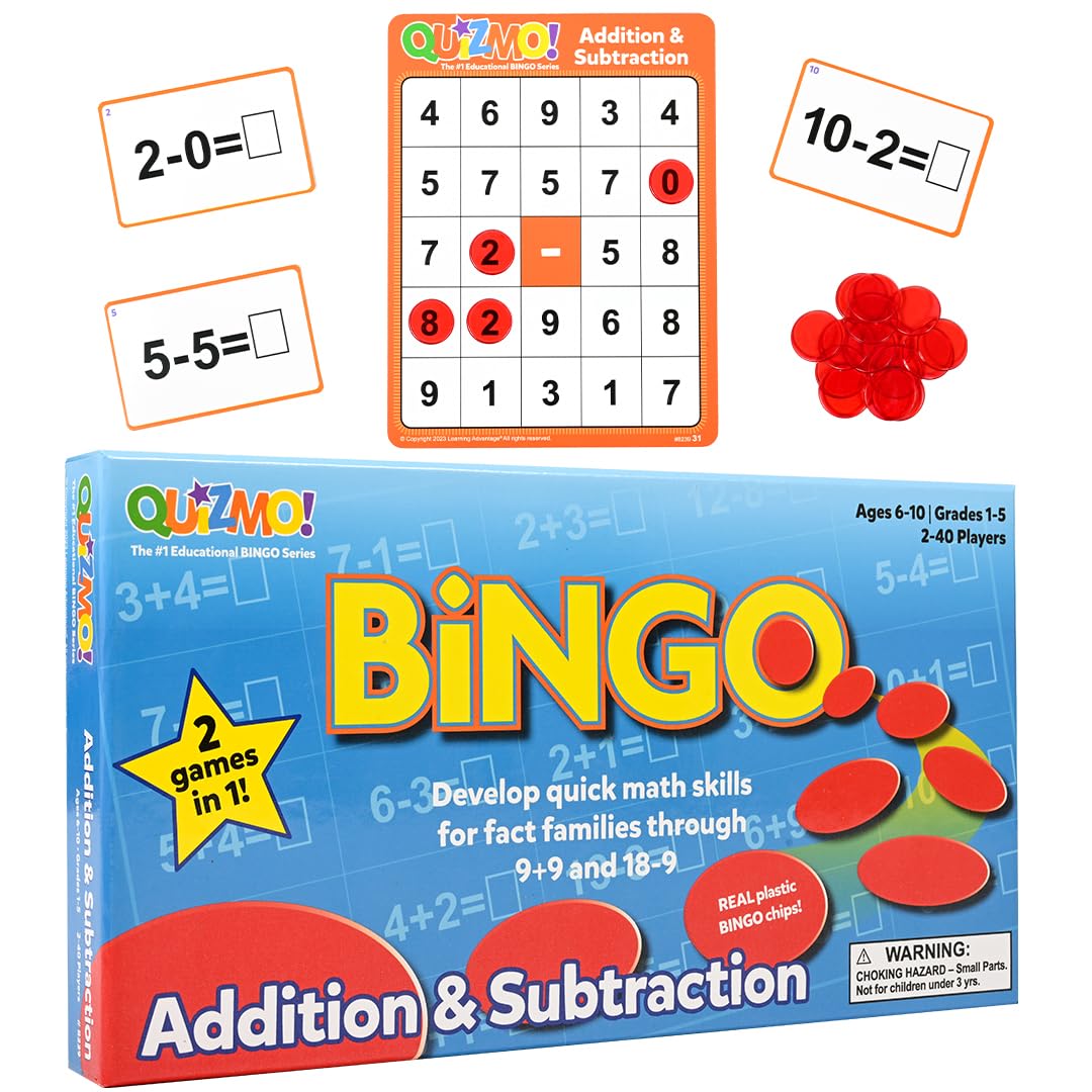 QUIZMO® Addition & Subtraction – Bingo Math Game - image 1