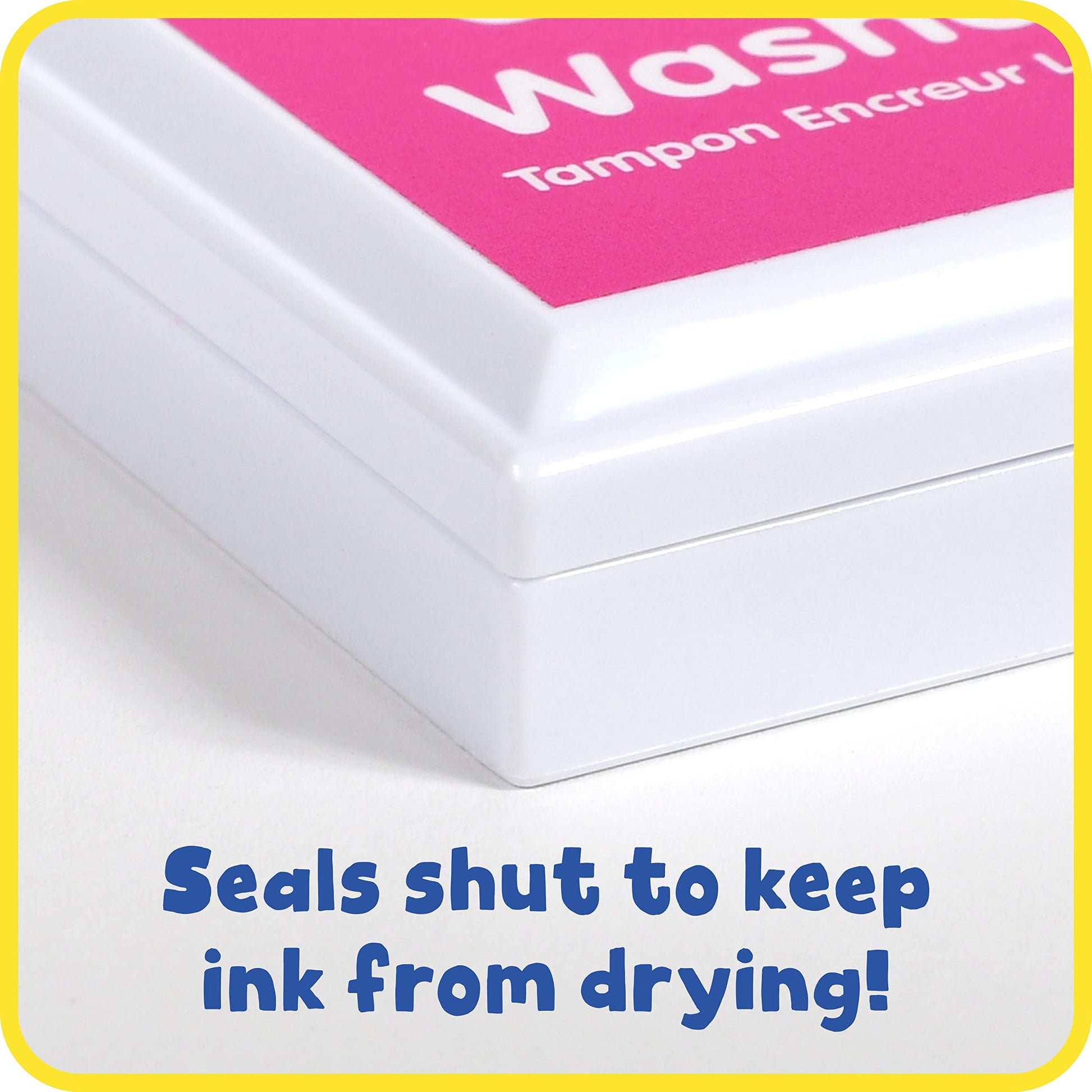 ready 2 learn washable stamp pad pink turquoise and purple - PT07
