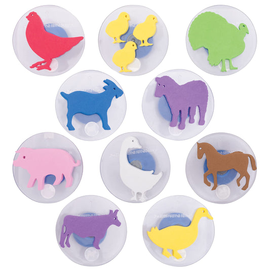 giant stampers farm animals set of 10 - MAIN