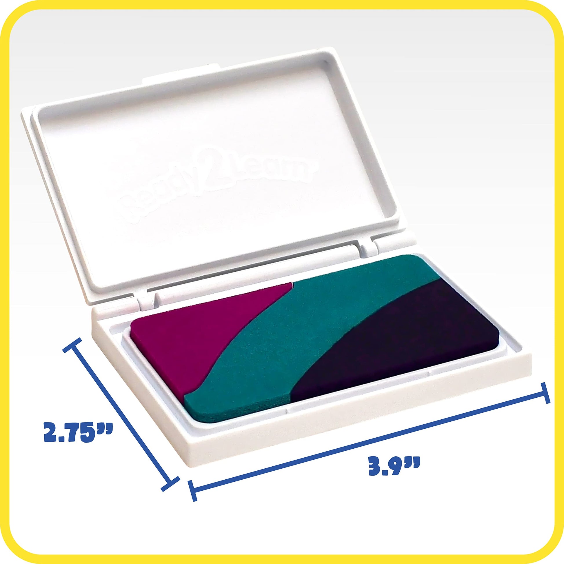 ready 2 learn washable stamp pad pink turquoise and purple - PT03