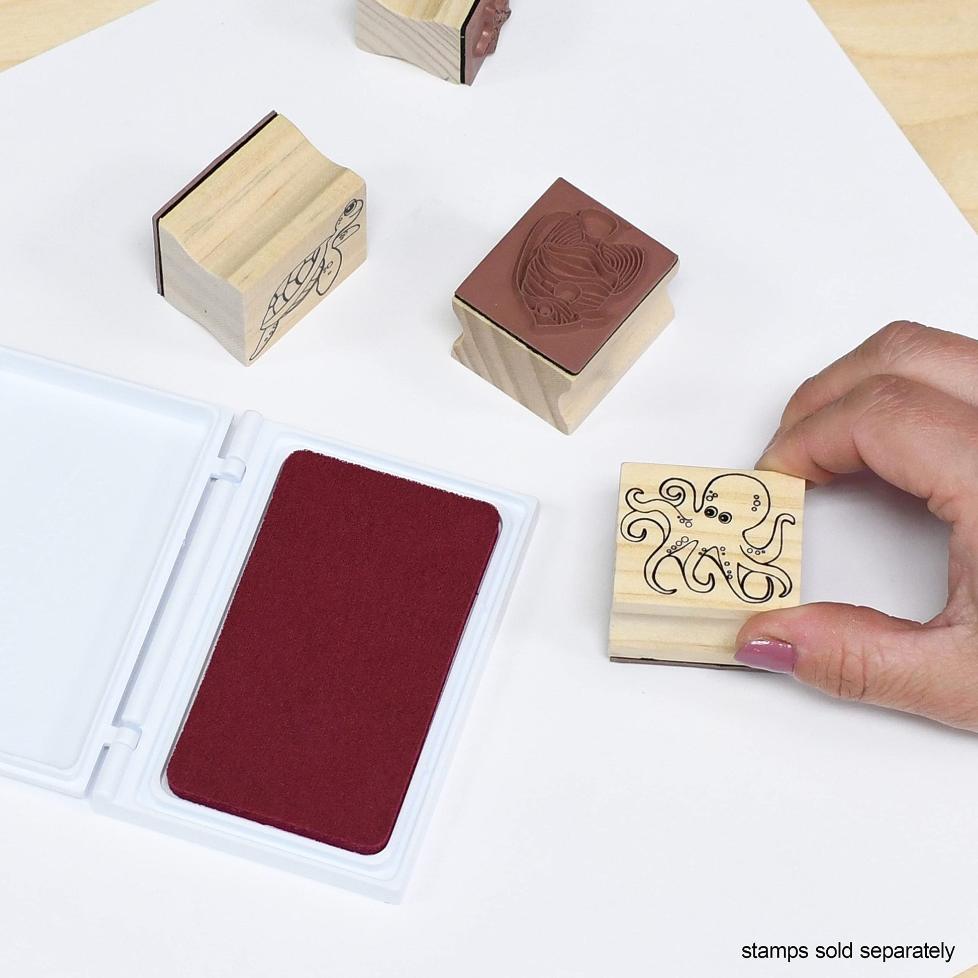 ready 2 learn scented stamp pad cherry dark red - PT01