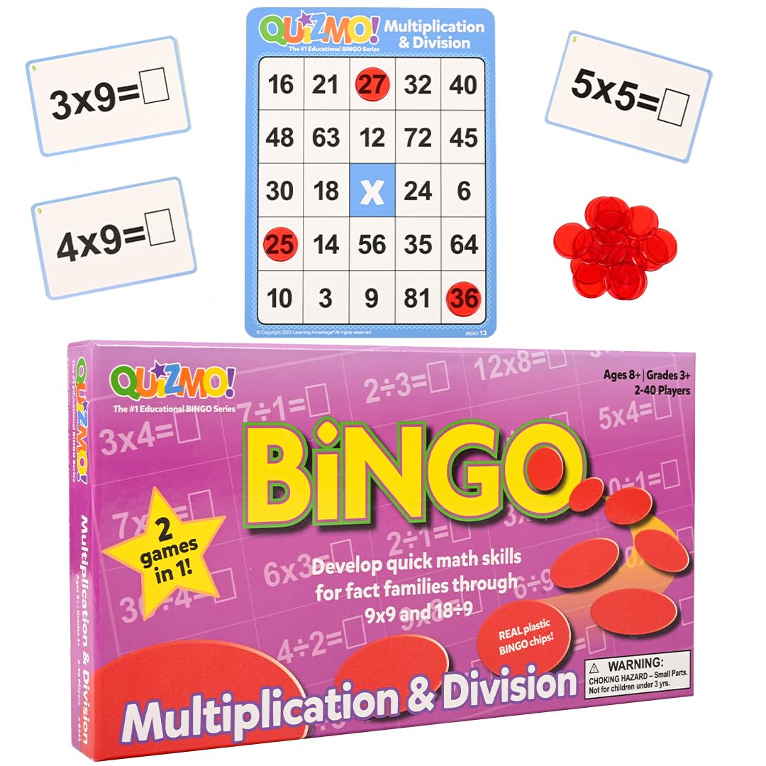 QUIZMO® Multiplication & Division – Bingo Math Game - image 1