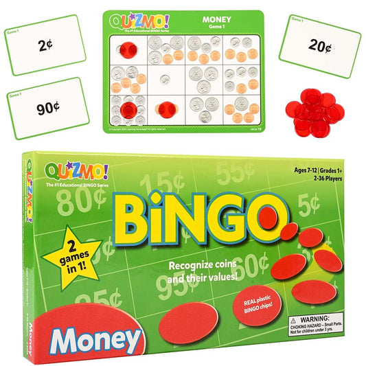 QUIZMO® Money – Coin Recognition Bingo Game - image 1