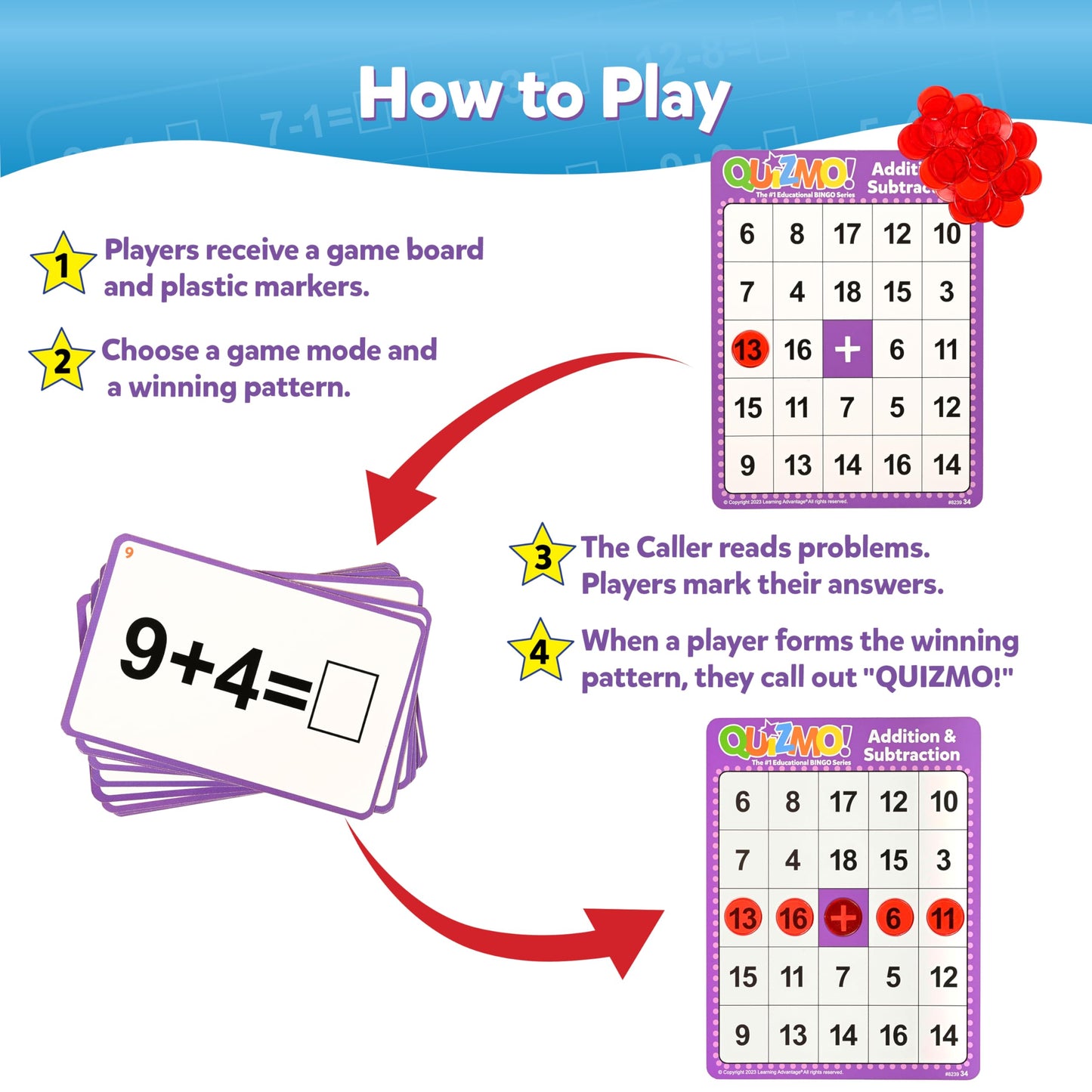 QUIZMO® Addition & Subtraction – Bingo Math Game - image 3