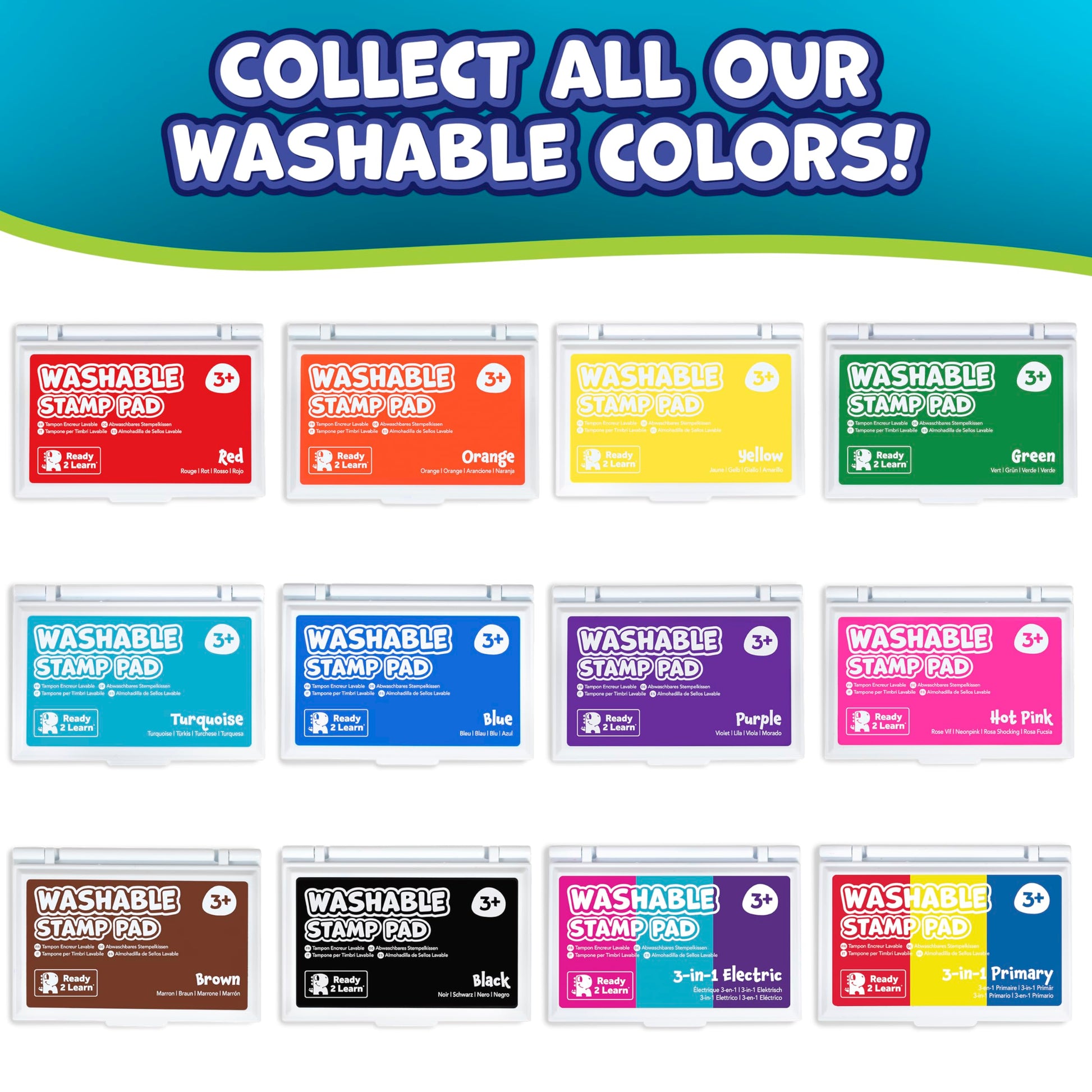 ready 2 learn washable stamp pad blue - PT06