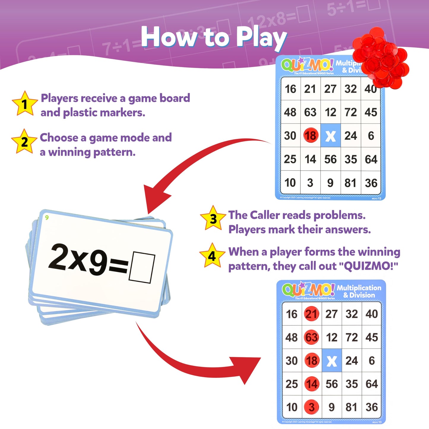 QUIZMO® Multiplication & Division – Bingo Math Game - image 3