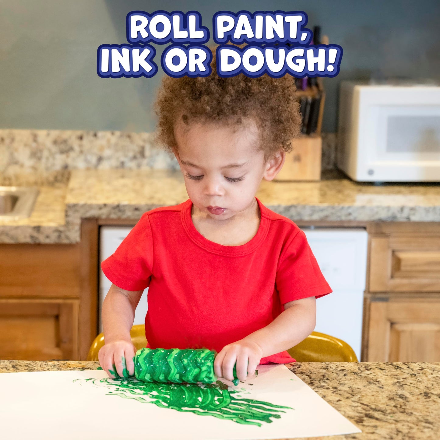 paint and dough texture rollers set of 4 - PT02