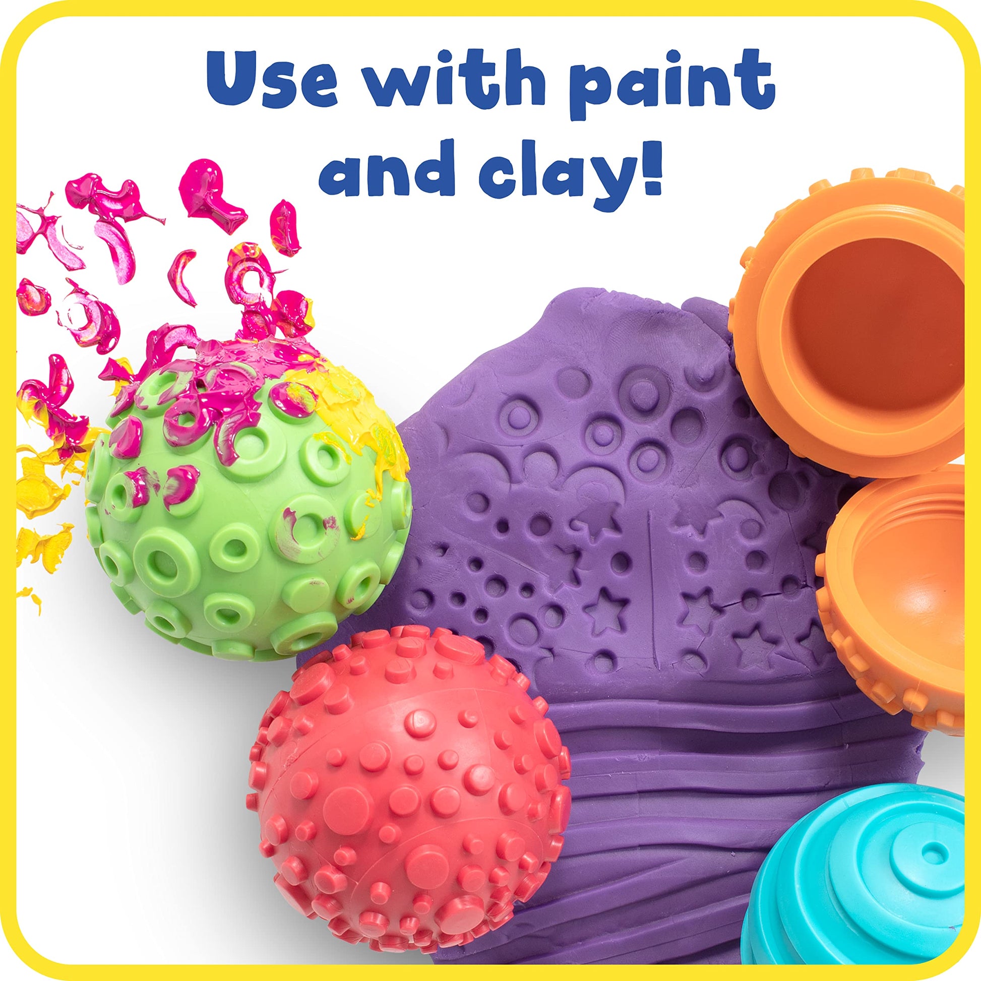 paint and dough texture spheres set of 4 - PT04