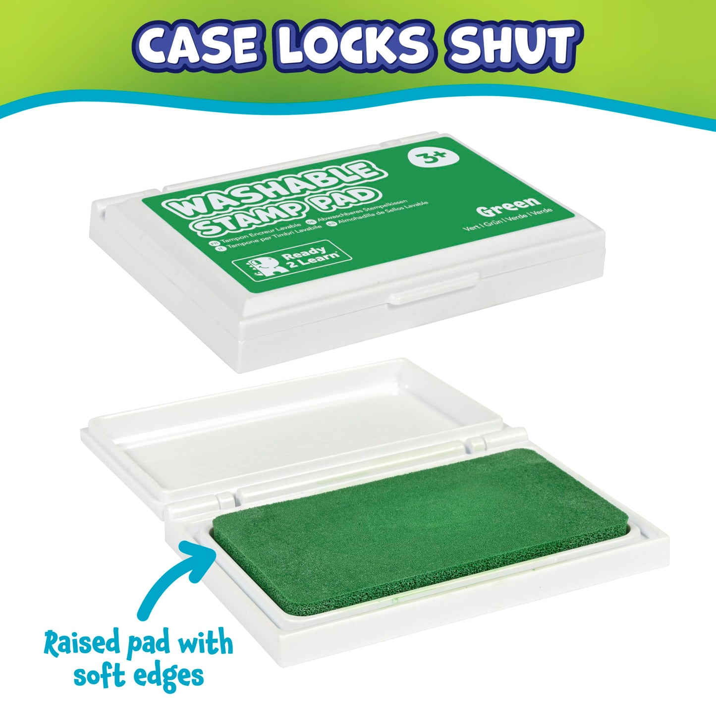 ready 2 learn washable stamp pad green - PT05