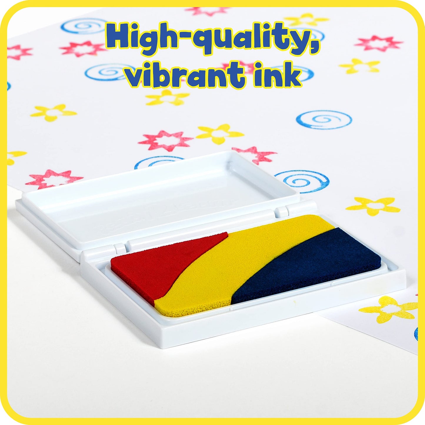 ready 2 learn washable stamp pad red yellow and blue - PT04