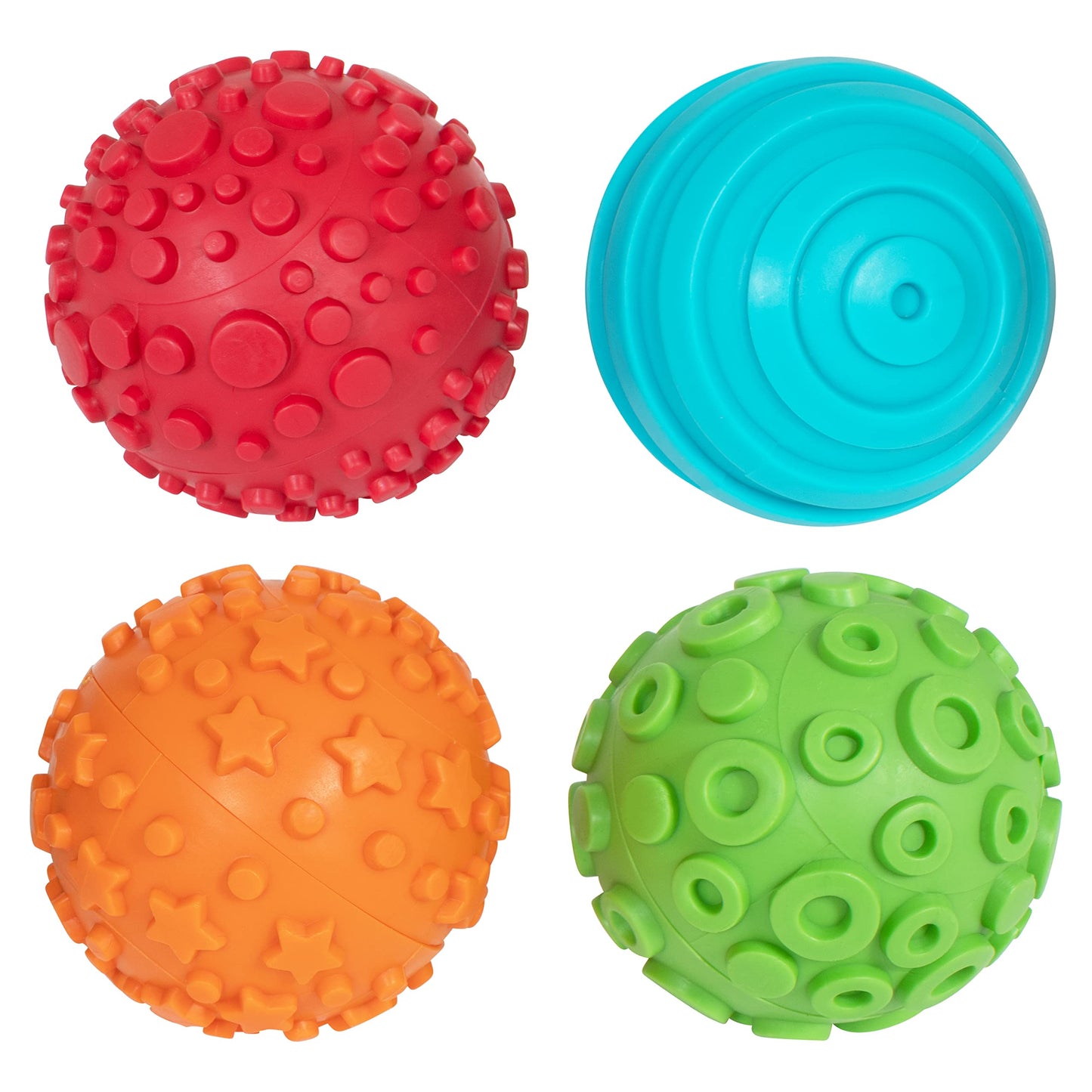 paint and dough texture spheres set of 4 - MAIN