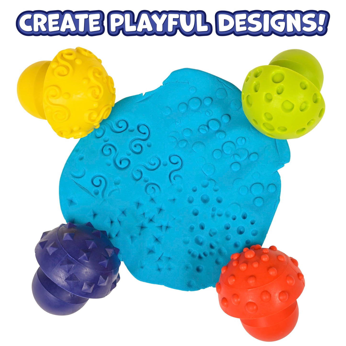 paint dough mushroom stampers set of 4 imagine - PT06