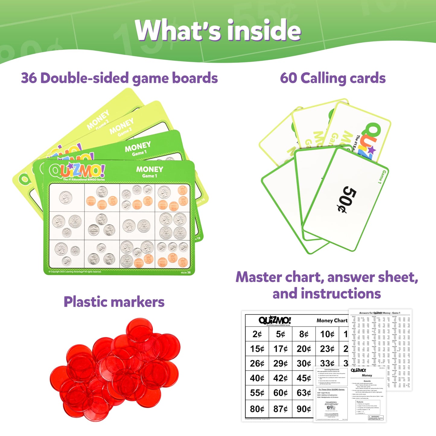 QUIZMO® Money – Coin Recognition Bingo Game - image 4