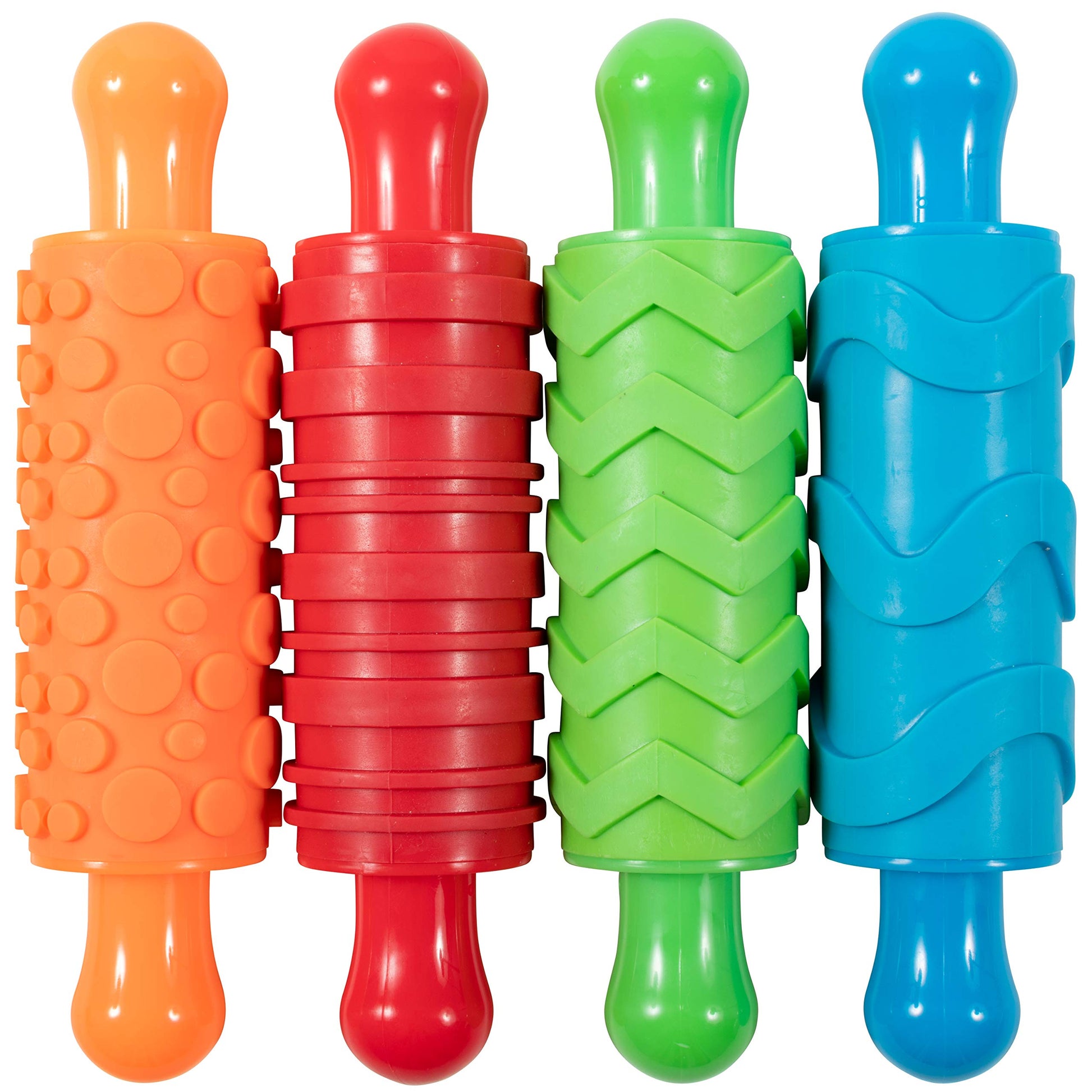 paint and dough texture rollers set of 4 - MAIN