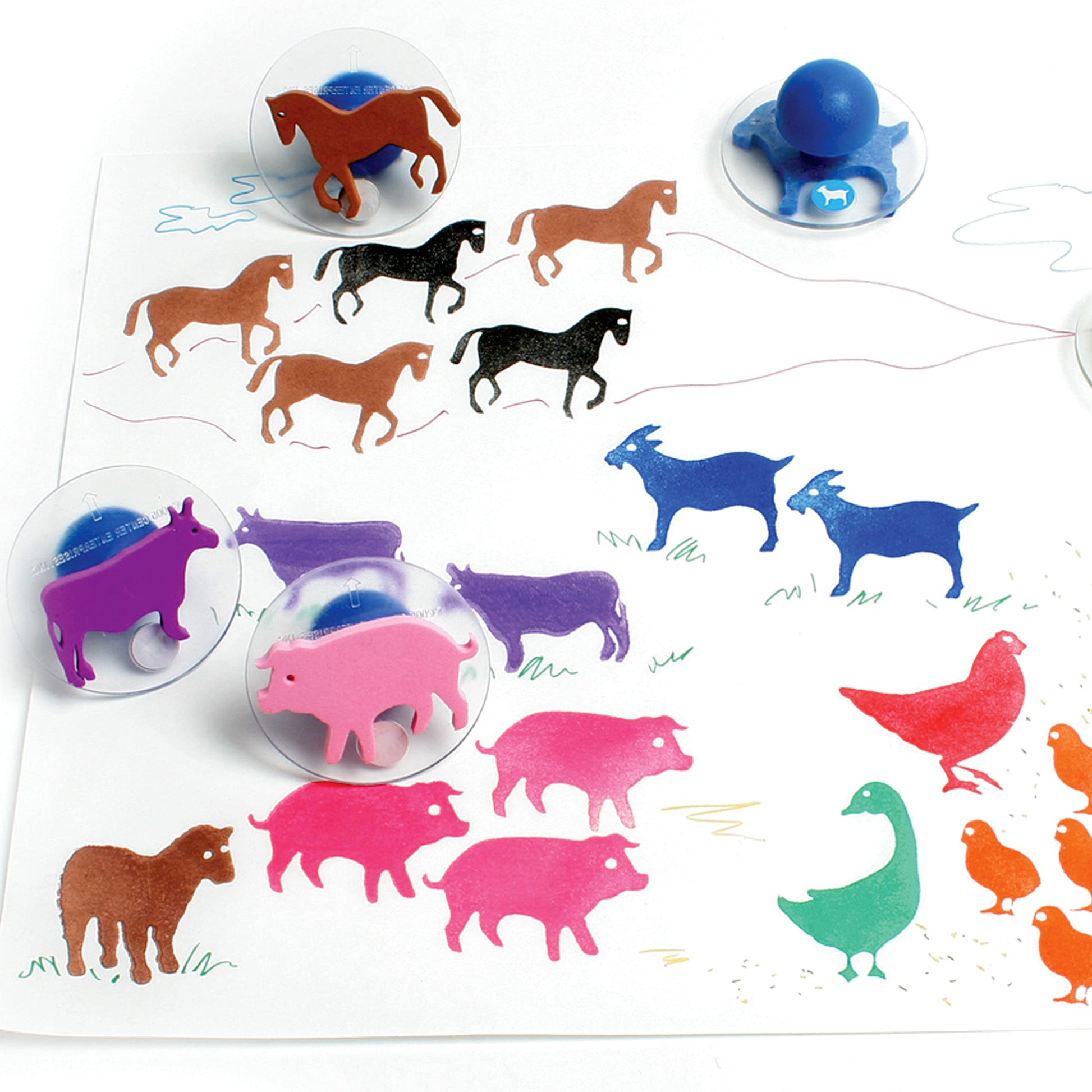 giant stampers farm animals set of 10 - PT03