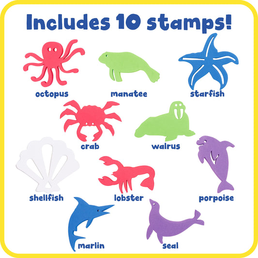 giant stampers sea creatures set of 10 - PT01
