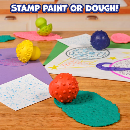 paint dough mushroom stampers set of 4 imagine - PT01